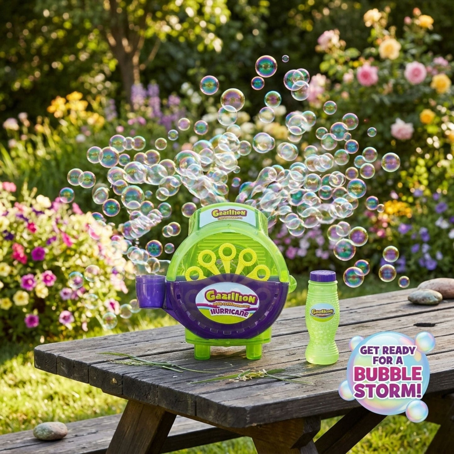 Kids Bubble Machine with 4oz Bubble Solution