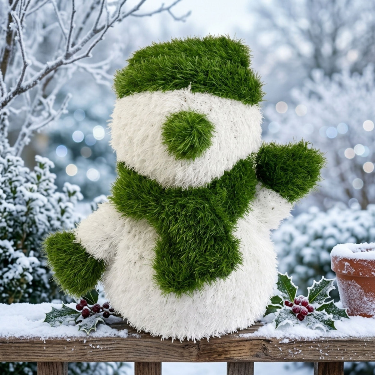 Artificial Grass Snowman Lawn & Patio Decor