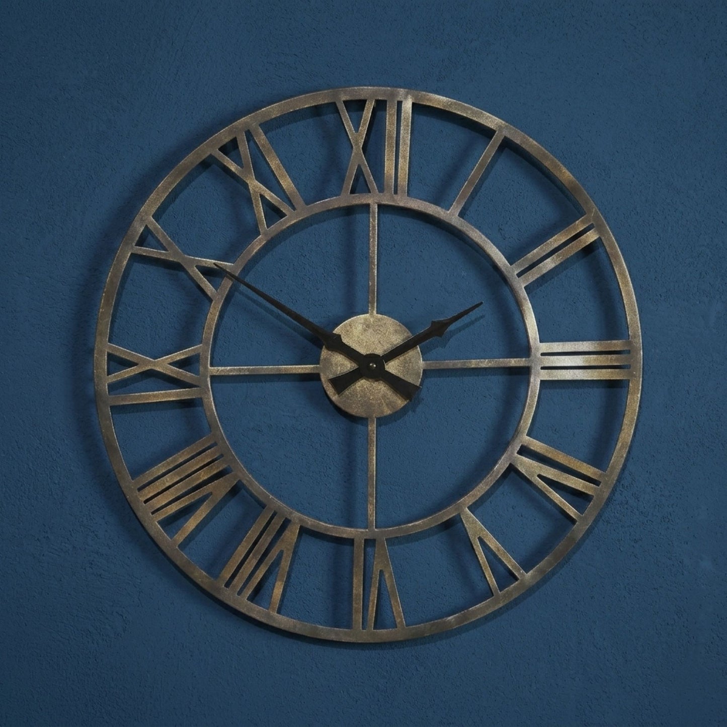 Large Metal Roman Numeral Wall Clock 50cm