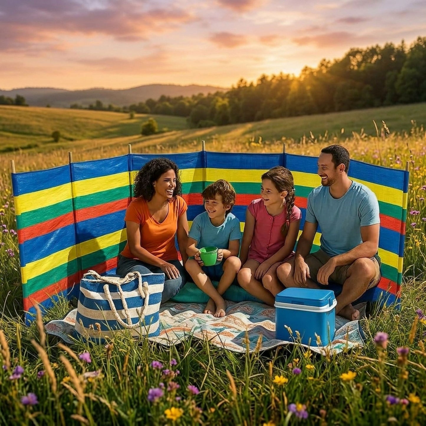 Beach & Camping Windbreak, Privacy Screen Sun Shelter
