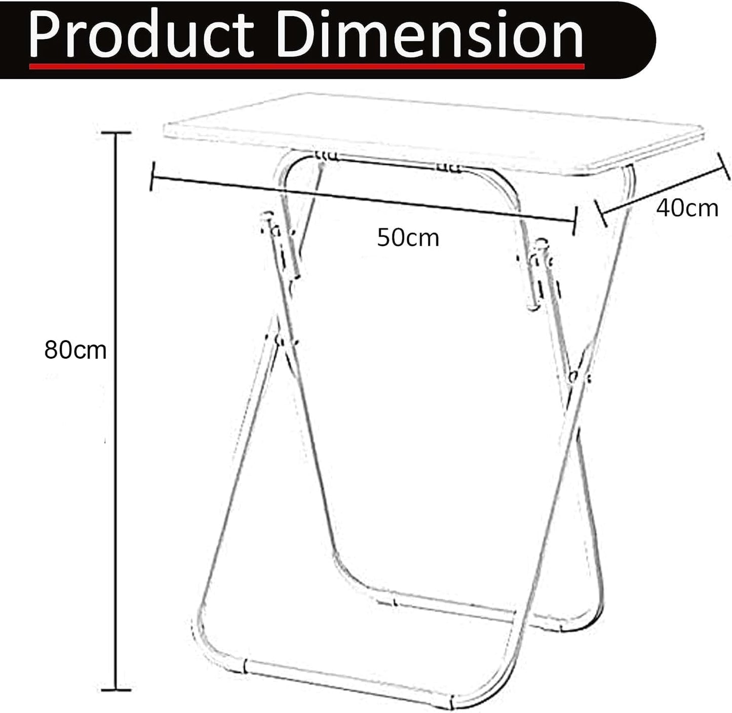 AAMEN Metal Folding Table – Versatile, Lightweight & Space-Saving – 40x50x60cm