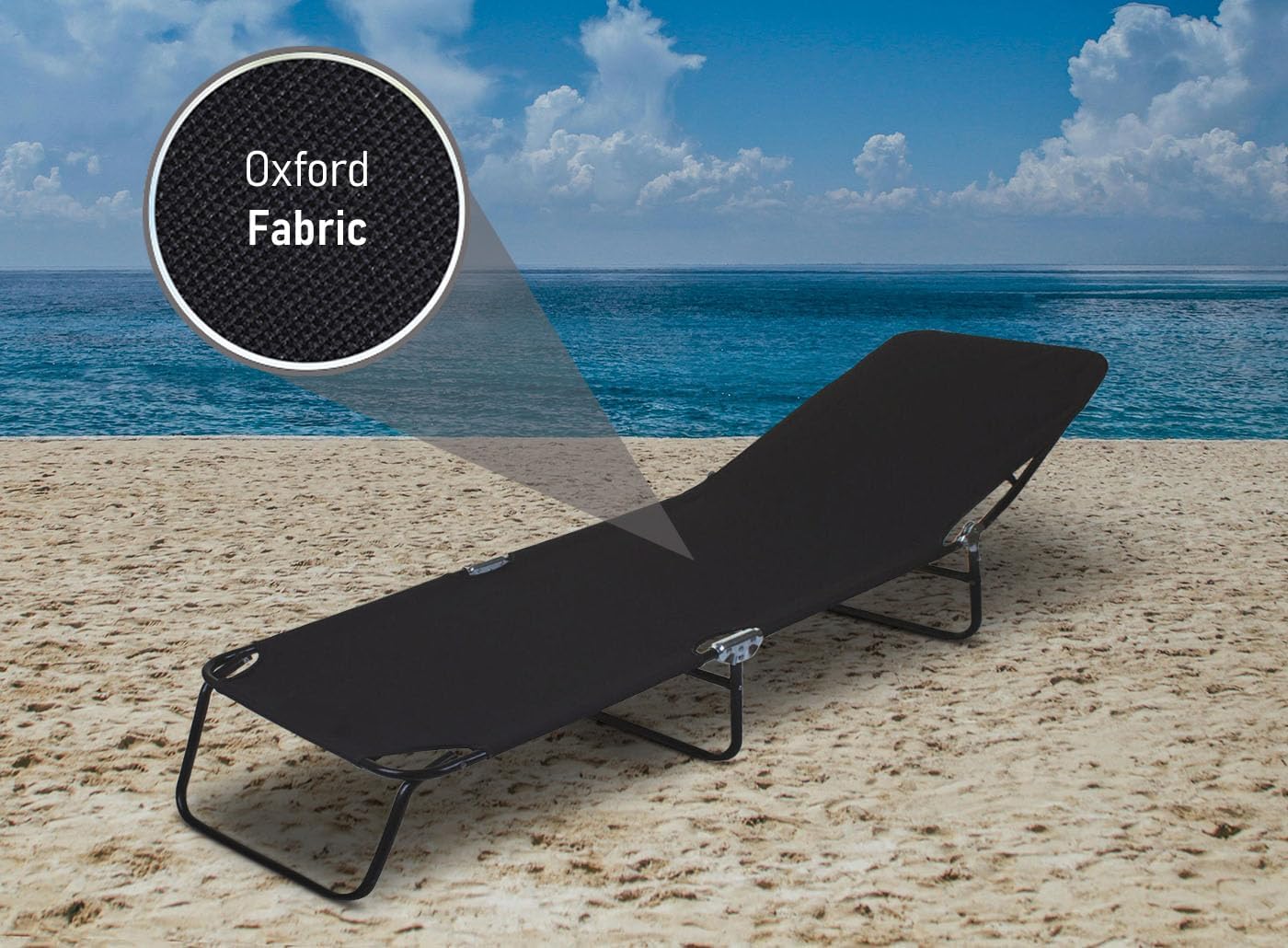 AAMEN Nevada Folding Sun Lounger – Portable, Multi-Position Outdoor Recliner for Relaxation