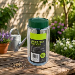 4-Season Garden Seed Spreader, Ideal for Lawn Seed, Feed & Winter Salt