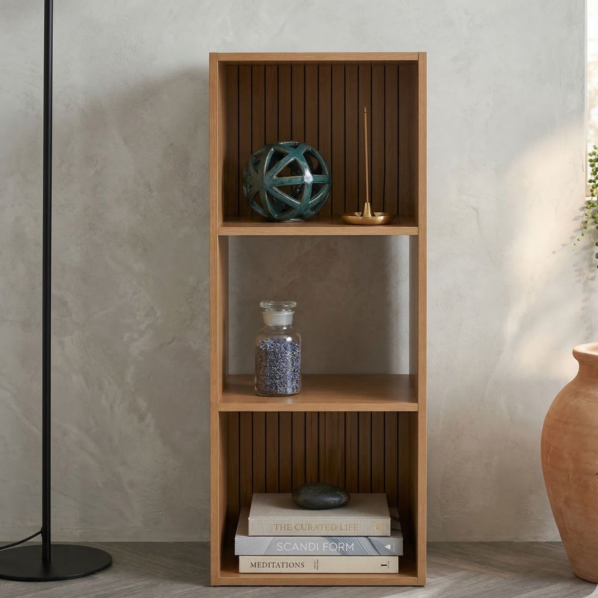 3-Tier Cube Storage Unit – Modern Wooden Bookcase & Shelving