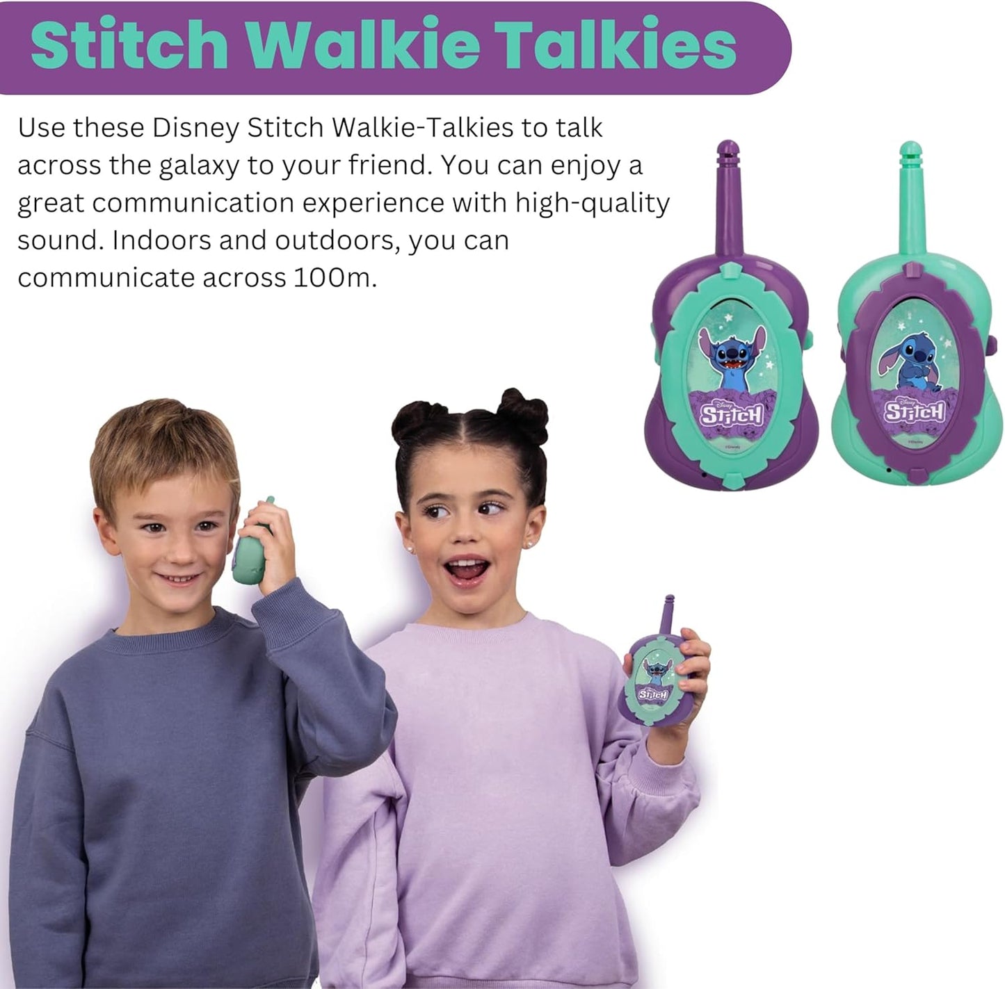 AAMEN Kids Long-Range Walkie Talkies – 100M Range, Push-to-Talk, Indoor/Outdoor Play