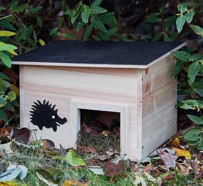 Wooden Hedgehog House Garden, Predator-Proof Wooden House, Garden Shelter, Slopped Roof And Full Wood Floor Winter House, Hedgehog Gifts