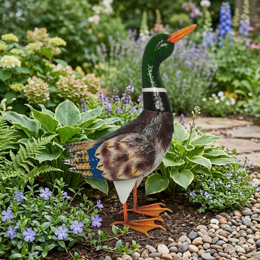 Decorative Metal Ornamental Duck Garden Ornament Outdoor Animal Sculpture