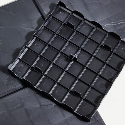 Black Stomp Easy Instant Paving Tiles, 4 Pack Garden Stepping Stones