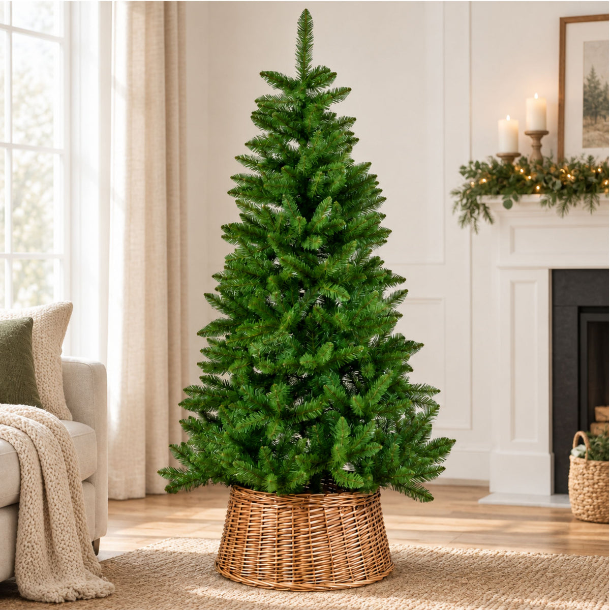 Artificial Christmas Tree with Stand & 529 Branch Tips - 6ft