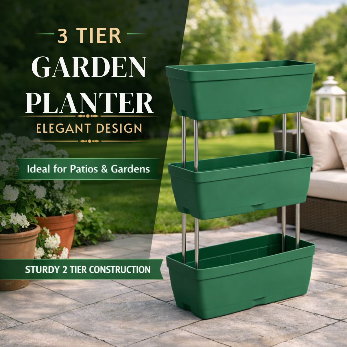 3 Tier Garden Vegetable Planter Raised Bed Outdoor