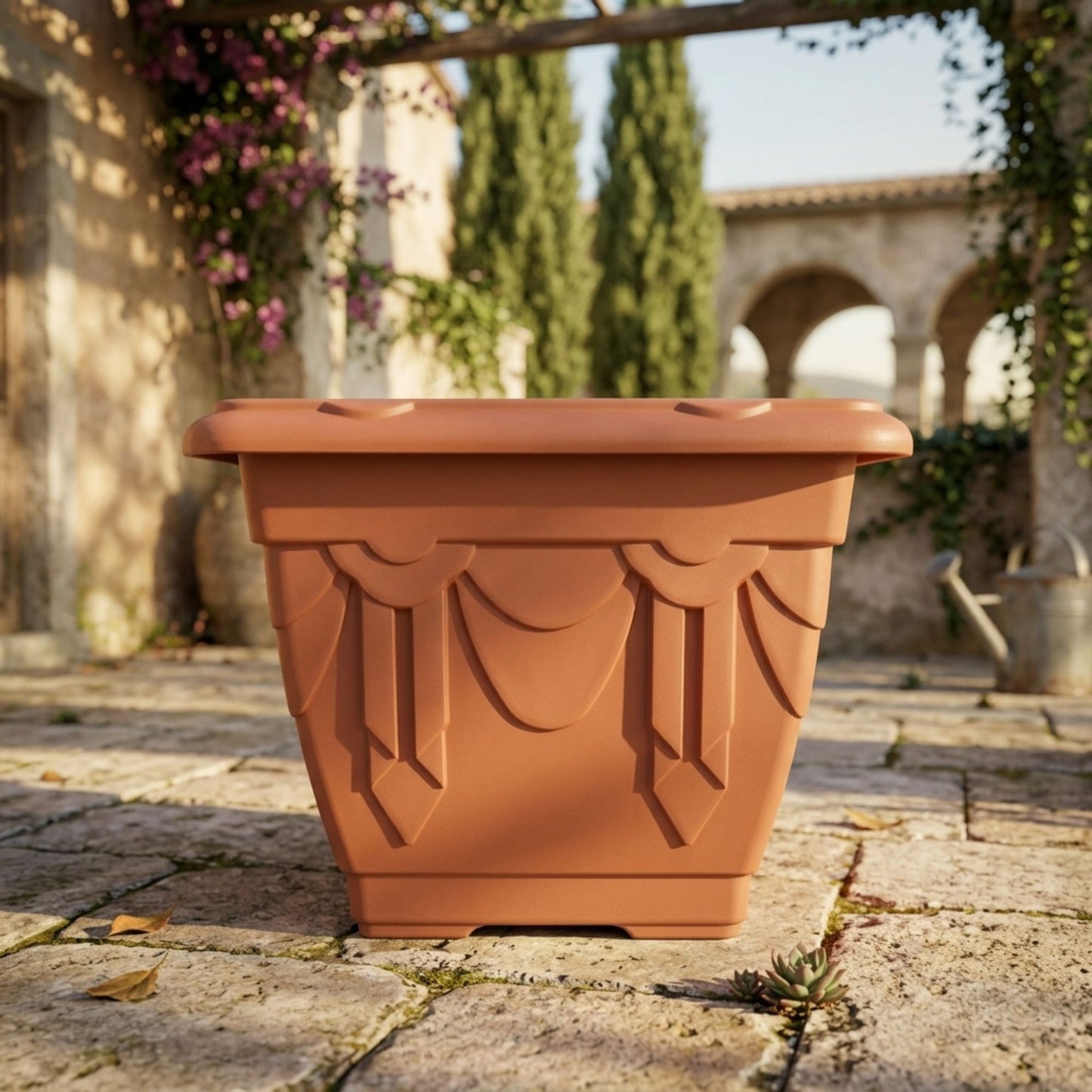 Venetian Square Planter (30cm) Lightweight Garden Pot