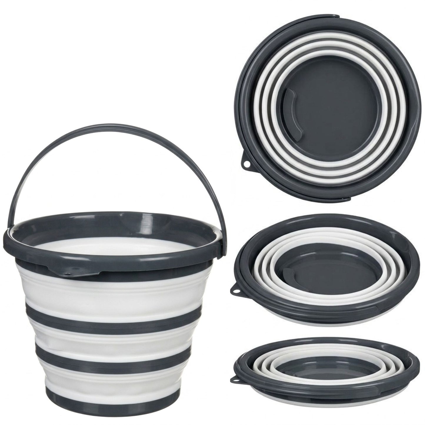 Collapsible Bucket with Handle for Camping and Cleaning