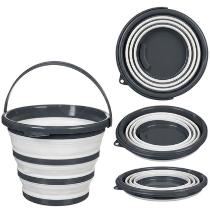 Collapsible Bucket with Handle for Camping and Cleaning