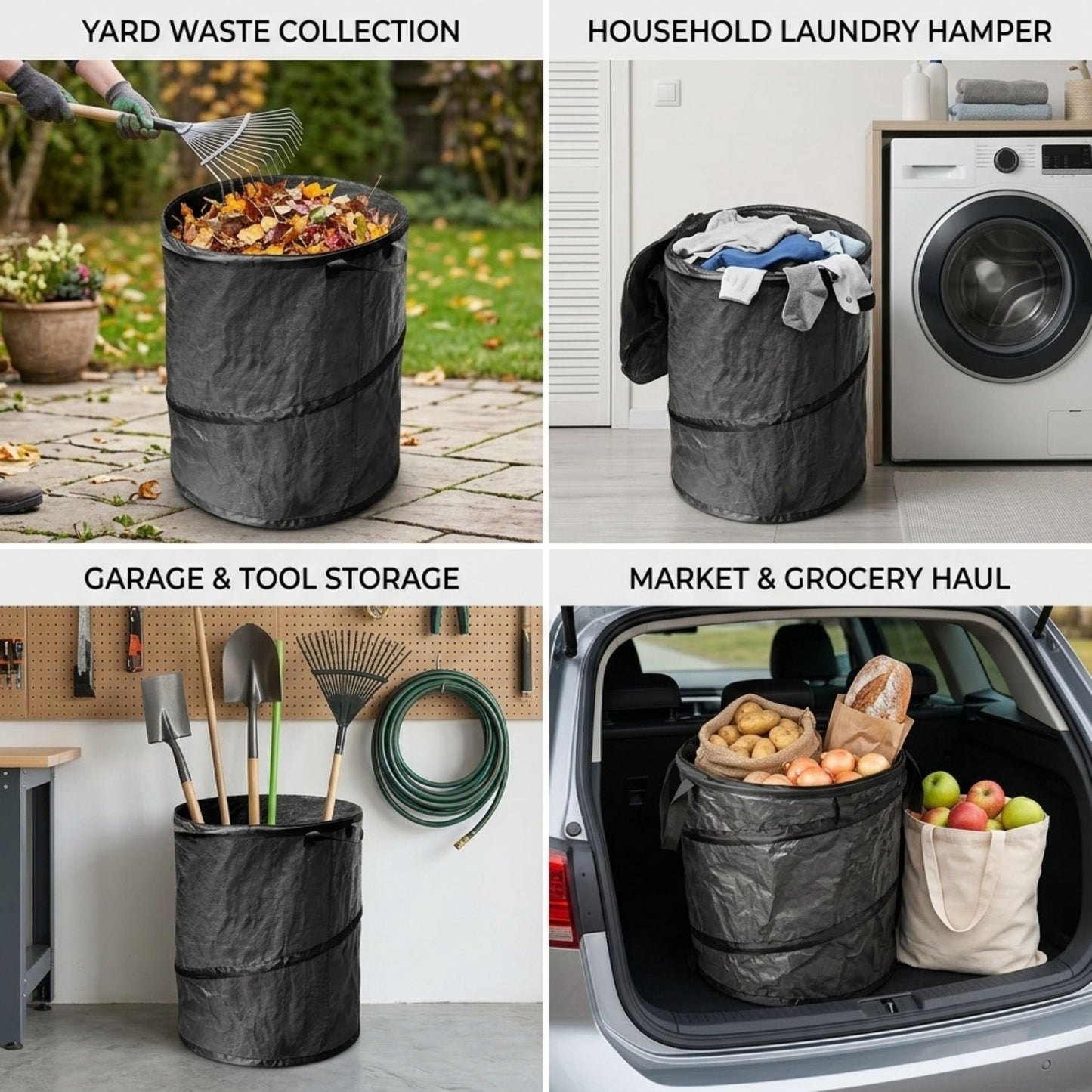 Large Collapsible Garden Bag with Handles