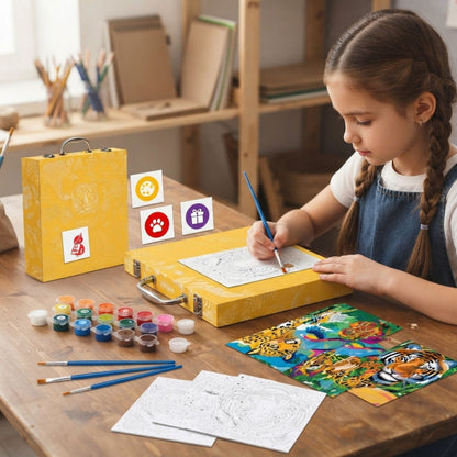 AAMEN Wild Animals Paint by Numbers Kit for Kids