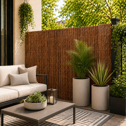 Natural Willow Fence Screening Roll For Garden