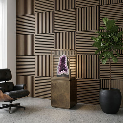 60 x 60cm Wood Finish Sound Absorbing Panels  4 Pack