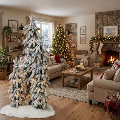 Artificial Snowy Christmas Trees - 4ft, 2.9ft & 1.9ft