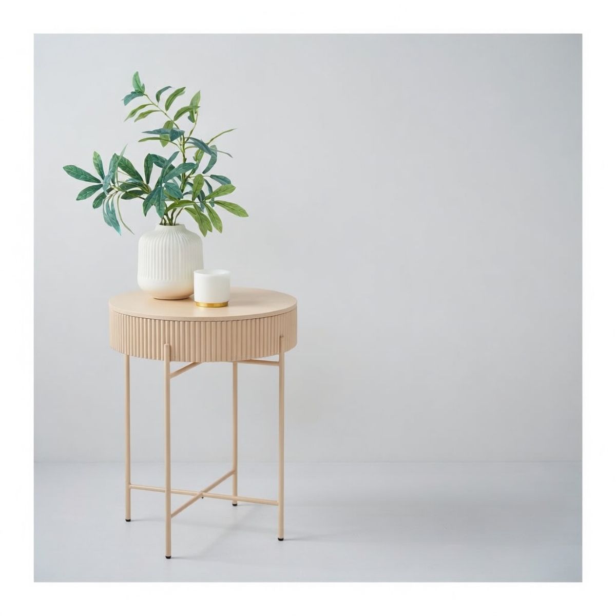 Modern Oak-Effect Bedside Table with Hidden Storage Drawer