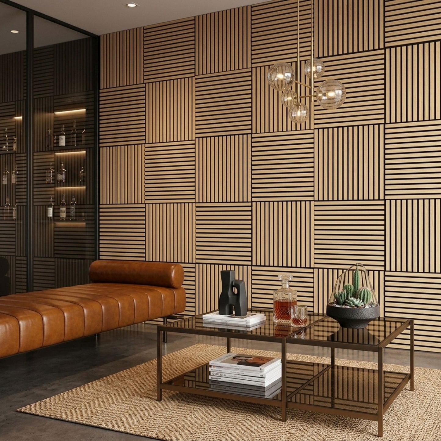 60 x 60cm Wood Finish Sound Absorbing Panels  4 Pack