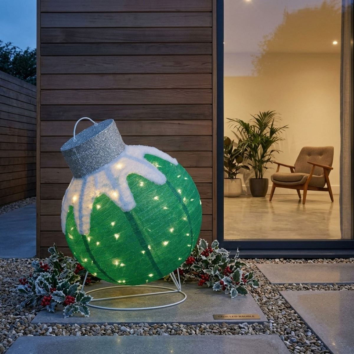60 LED Collapsible Bauble Light 60 LEDs Mains Operated