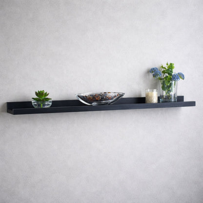 Wooden Floating Shelves - Black Wall Mounted Display Shel