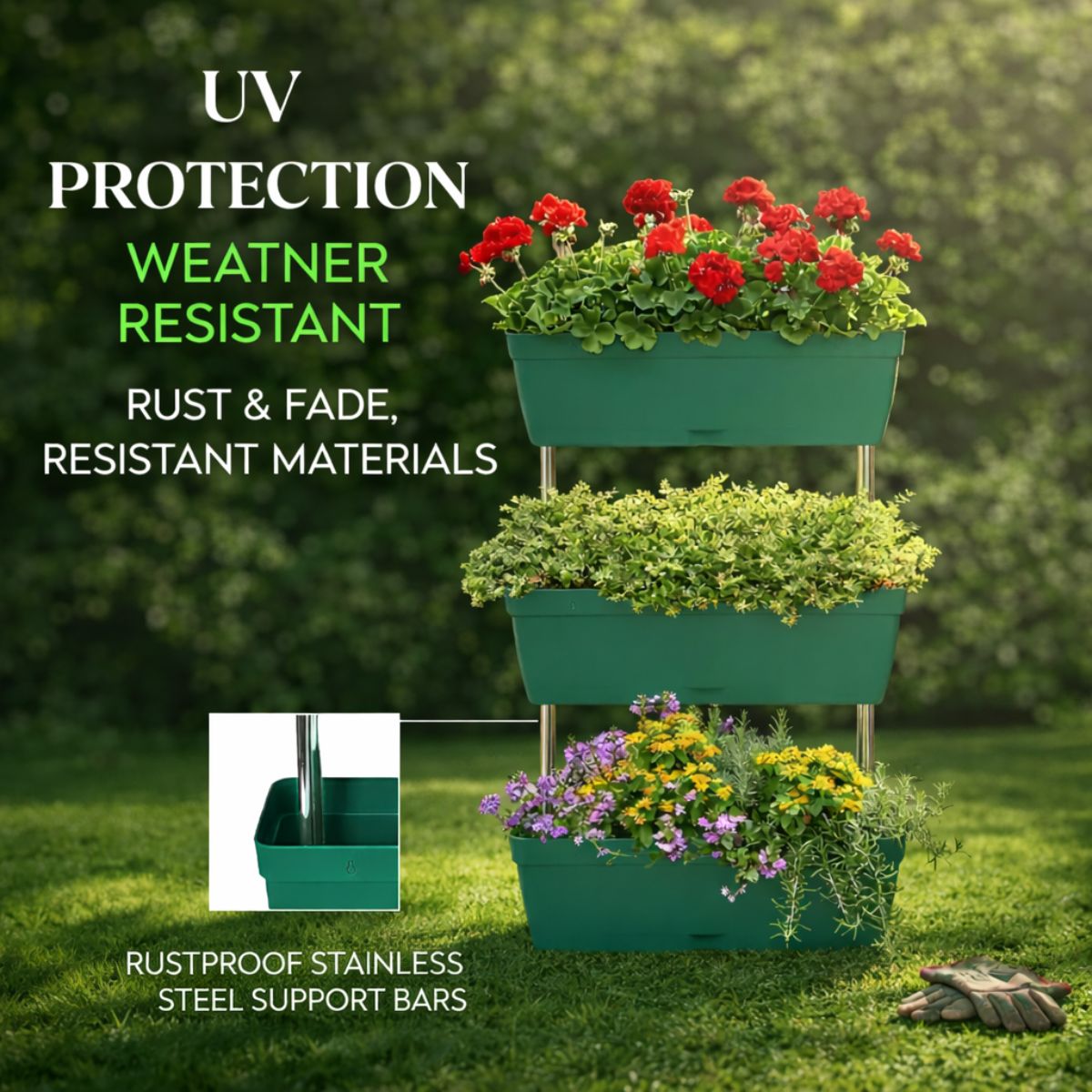3 Tier Garden Vegetable Planter Raised Bed Outdoor