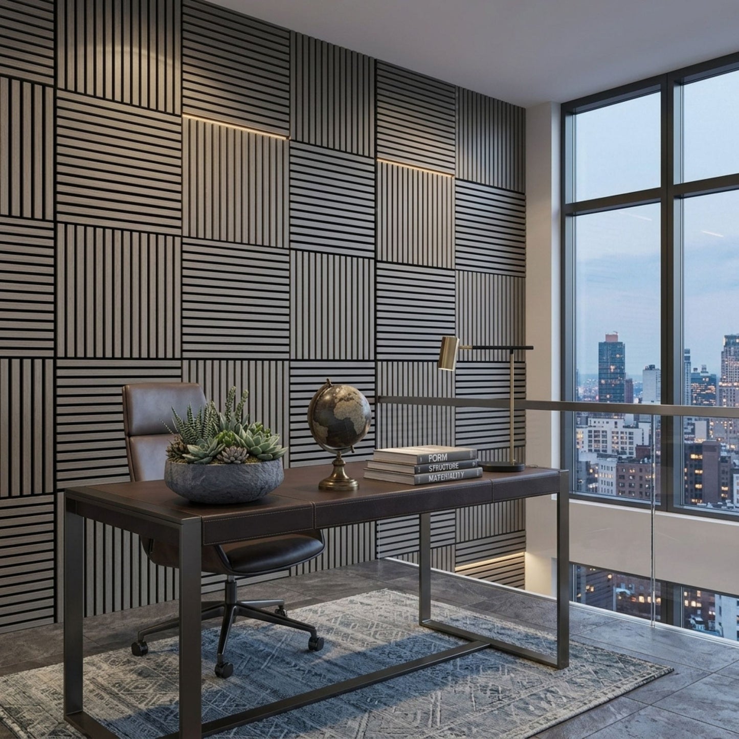 60 x 60cm Wood Finish Sound Absorbing Panels  4 Pack