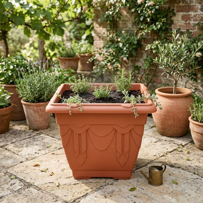 Venetian Square Planter (30cm) Lightweight Garden Pot