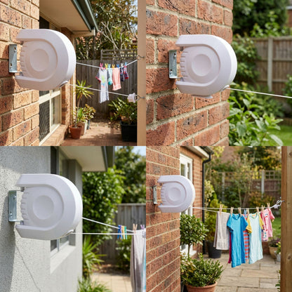 AAMEN 15 Metre Space Saving Laundry Drying Line