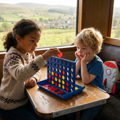Portable Four in a Line Game for Kids Family Travel Board Game