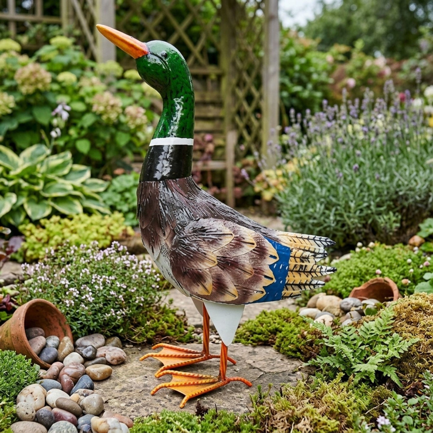 Decorative Metal Ornamental Duck Garden Ornament Outdoor Animal Sculpture