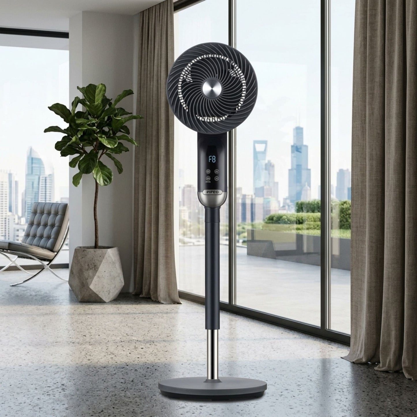 Digital Pedestal Fan 50W, Remote Control, 8 Speed