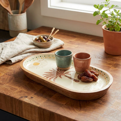 Mango Wood Oval Tray for Serving and Table Display