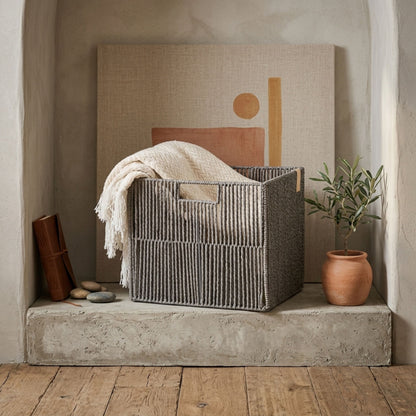 Woven Rope Storage Cube Basket