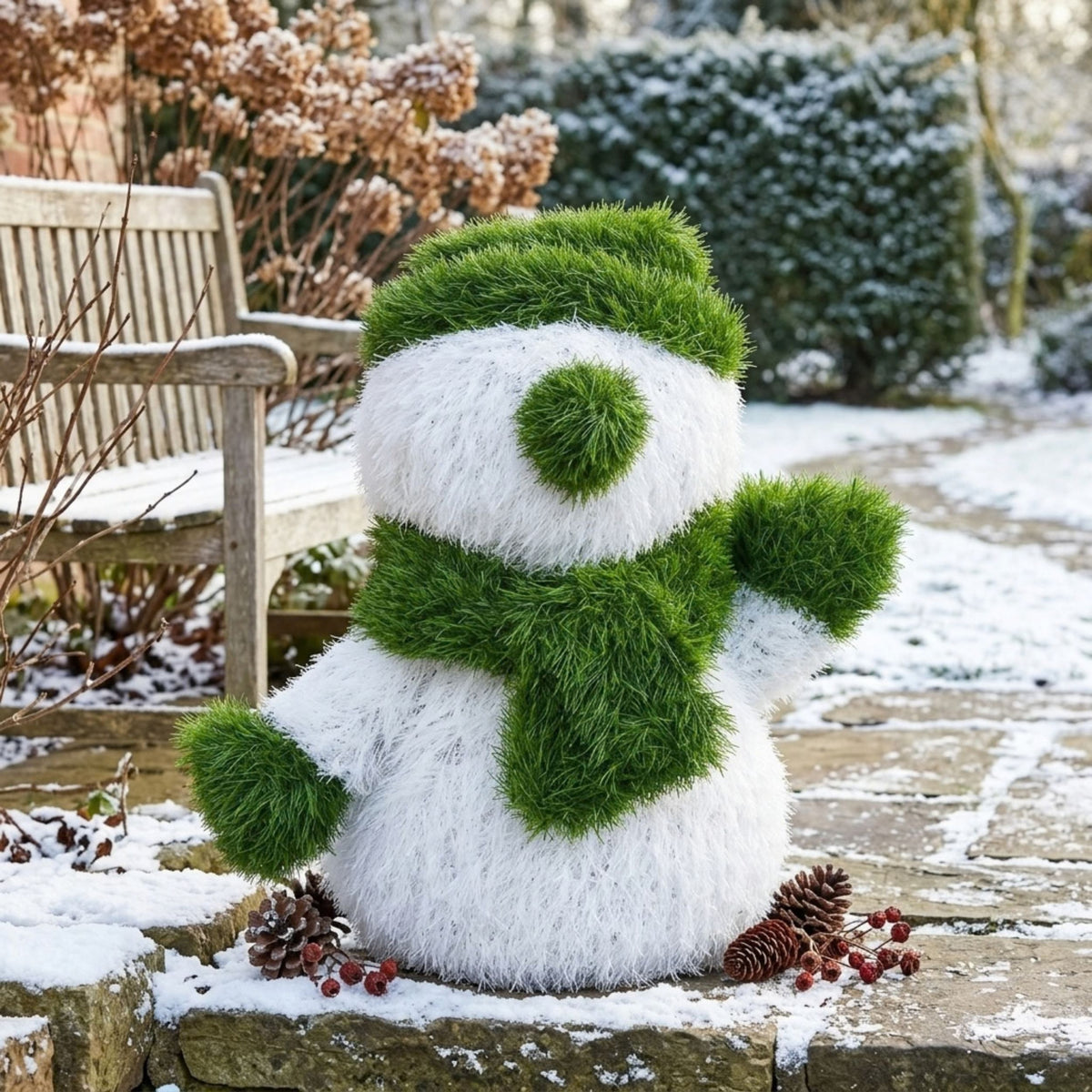 Artificial Grass Snowman Lawn & Patio Decor