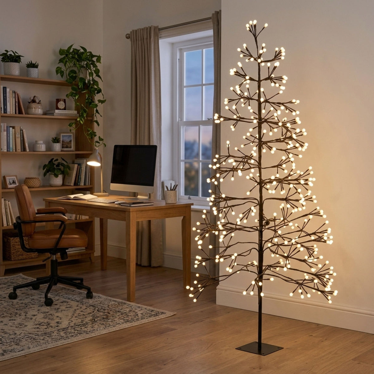 Warm White LED Berry Tree for Indoor & Outdoor Use