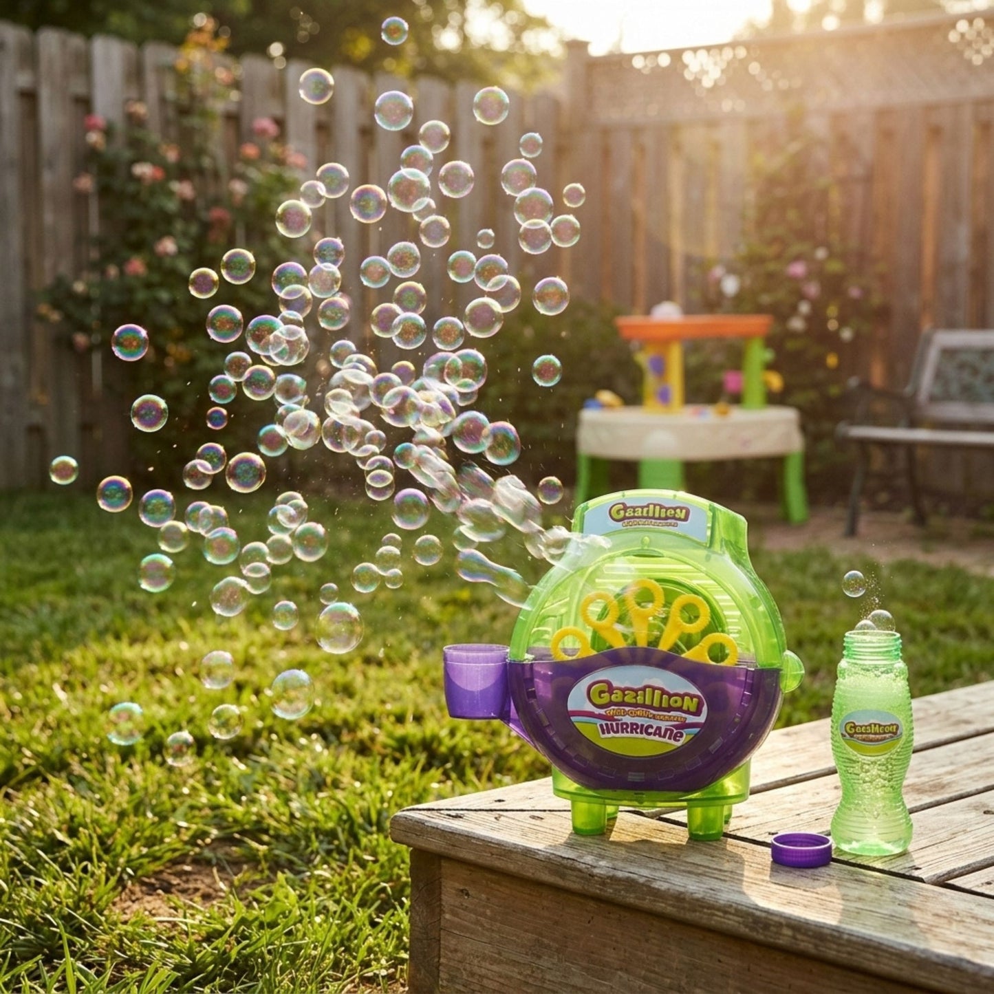 Kids Bubble Machine with 4oz Bubble Solution