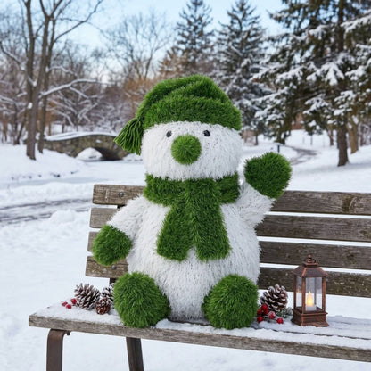 Artificial Grass Snowman Lawn & Patio Decor