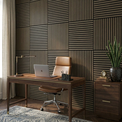 60 x 60cm Wood Finish Sound Absorbing Panels  4 Pack