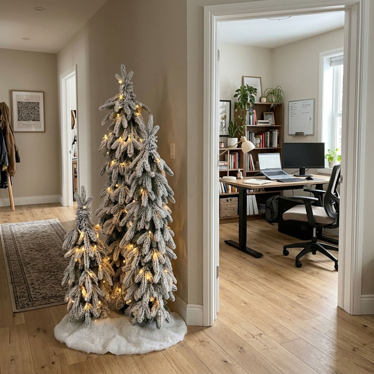 Artificial Snowy Christmas Trees - 4ft, 2.9ft & 1.9ft