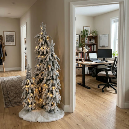 Artificial Snowy Christmas Trees - 4ft, 2.9ft & 1.9ft