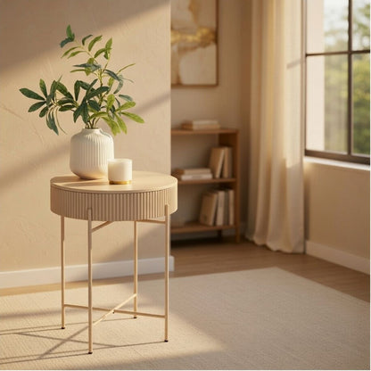 Modern Oak-Effect Bedside Table with Hidden Storage Drawer