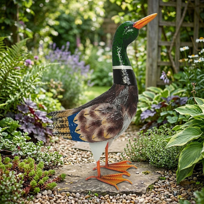 Decorative Metal Ornamental Duck Garden Ornament Outdoor Animal Sculpture