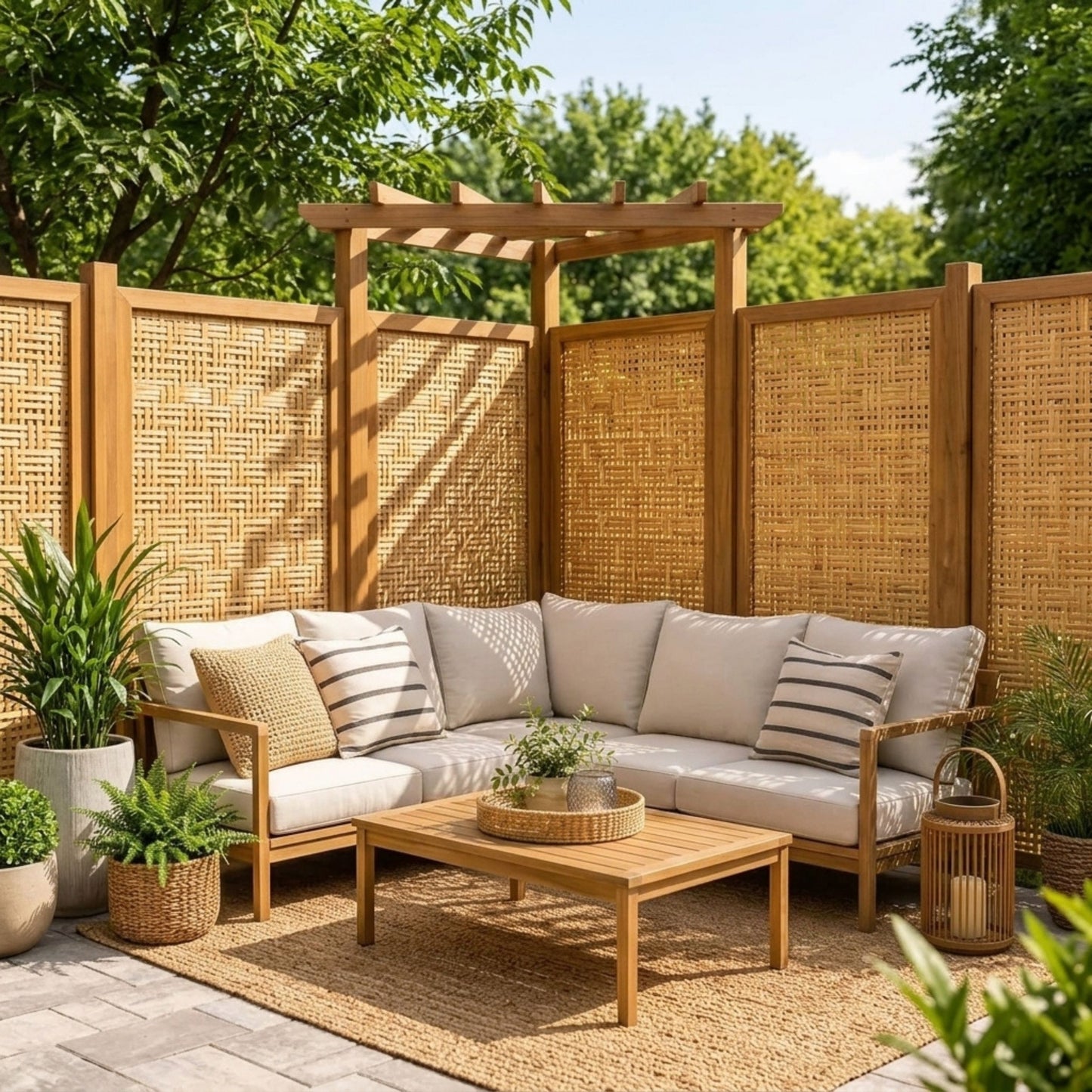 Natural Bamboo Reed Fence Screening Roll