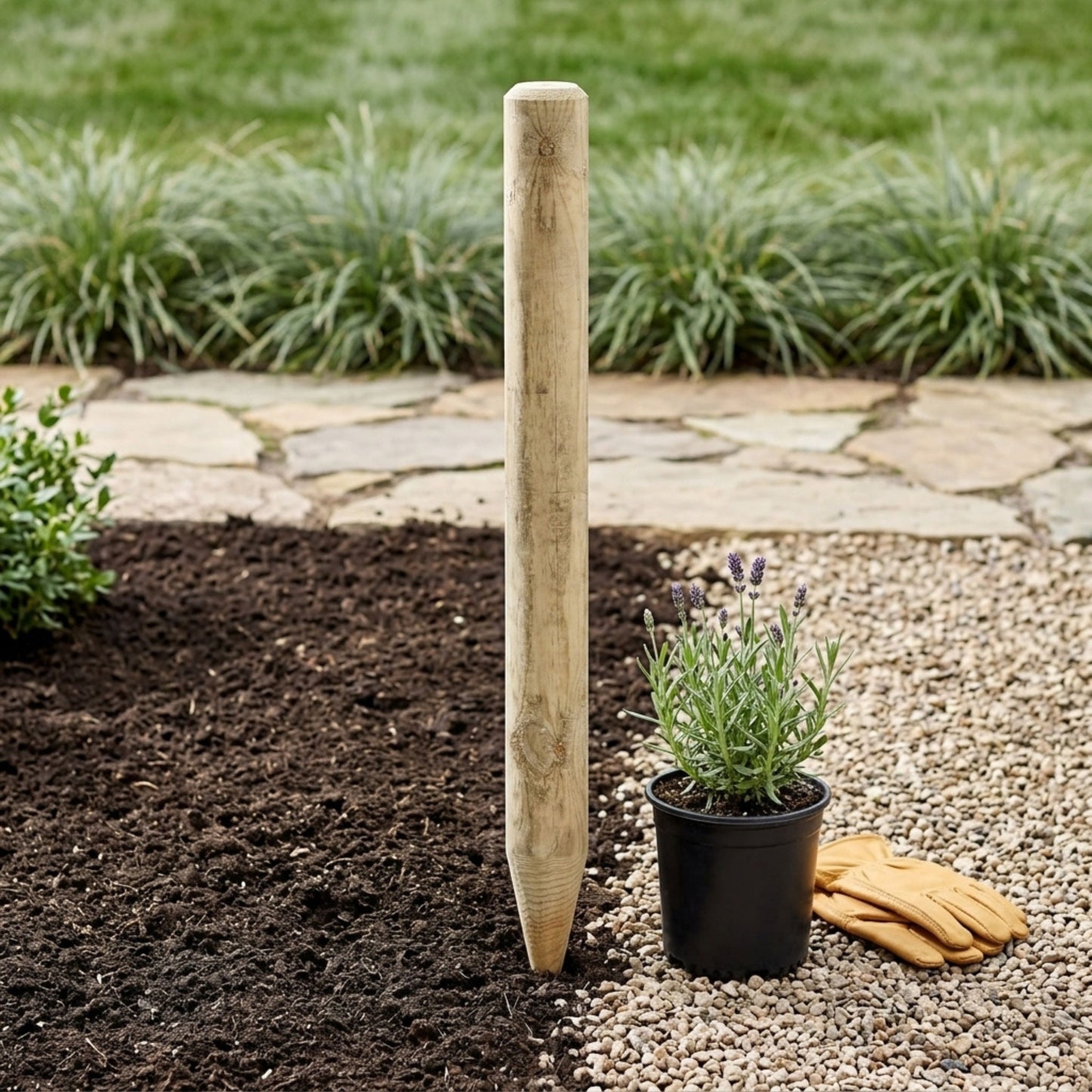 Wooden Garden Stake for Plants, Trees and Landscaping