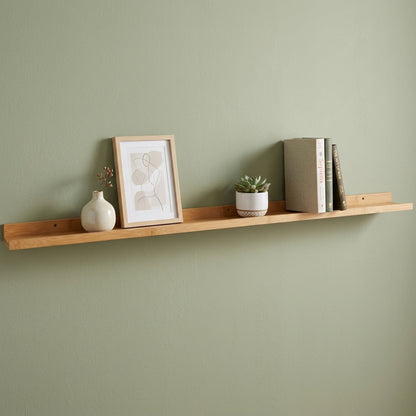 AAMEN Wall Mounted Bamboo Floating Shelf - 120cm