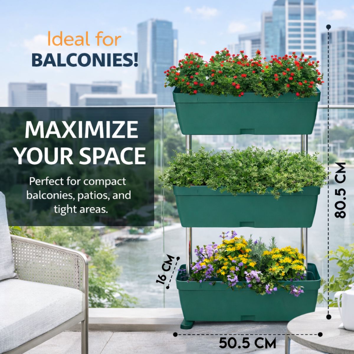 3 Tier Garden Vegetable Planter Raised Bed Outdoor
