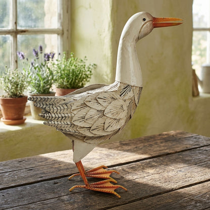 Decorative Metal Ornamental Duck Garden Ornament Outdoor Animal Sculpture