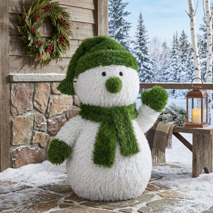 Artificial Grass Snowman Lawn & Patio Decor